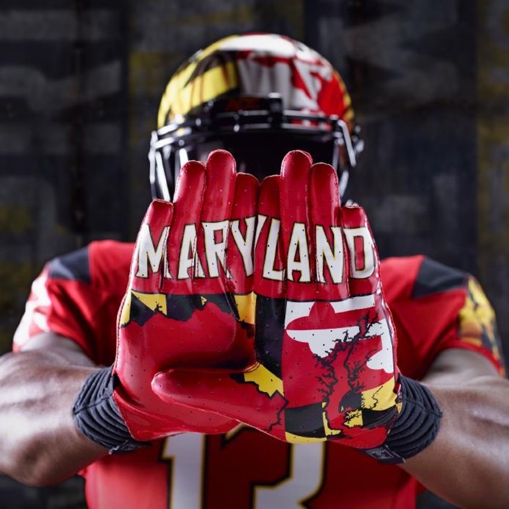 Men’s University of Maryland Football Jersey #12 Trader Red Under Armour SZ XXL